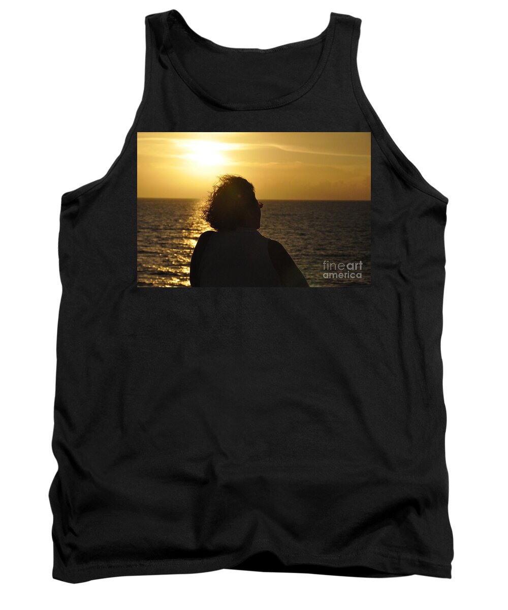 Sunset Tank Top featuring the photograph Sunset Silhouette by John Black
