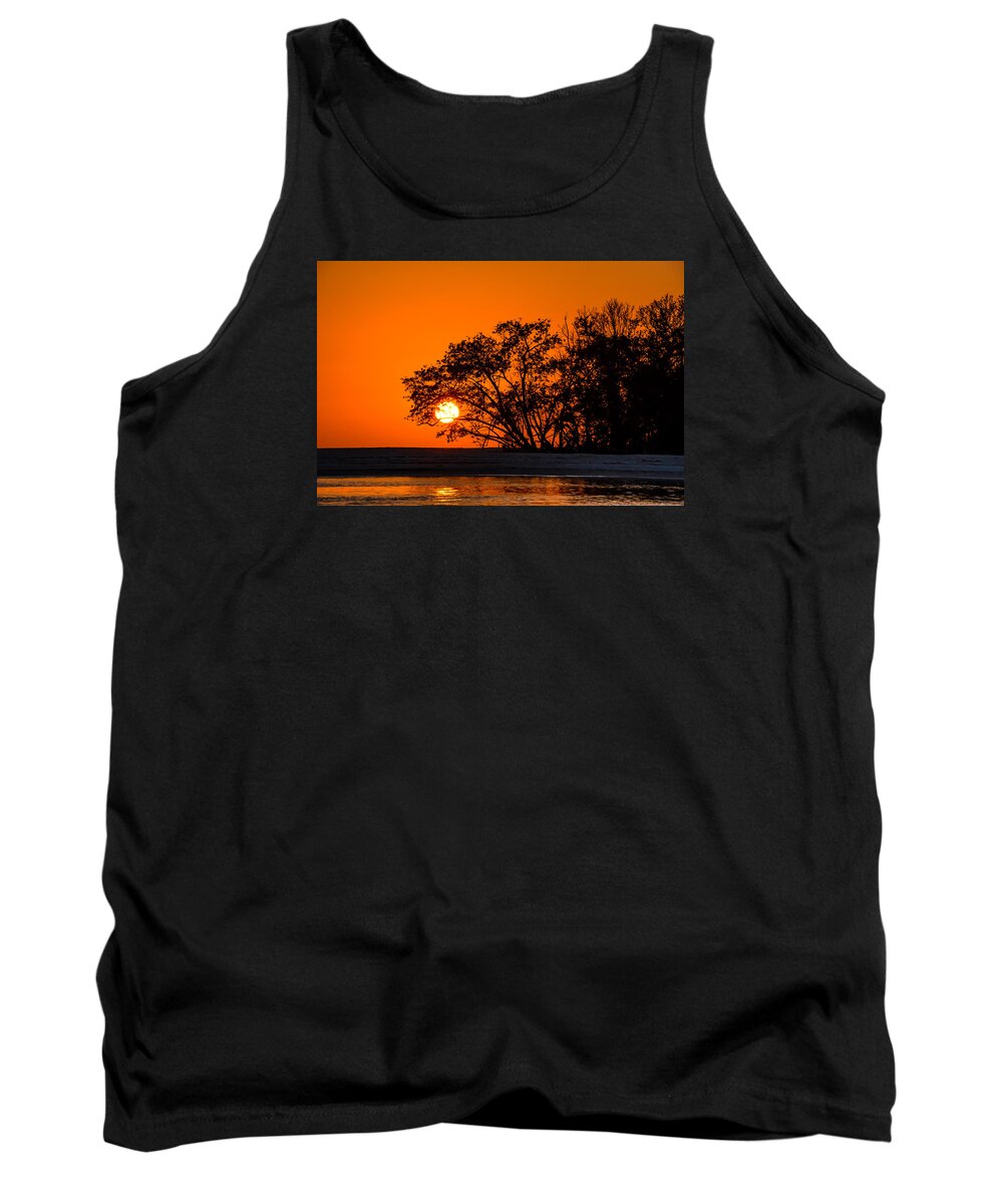 Estero Bay. Florida Tank Top featuring the photograph Sunset Sillouette by Robert McKay Jones