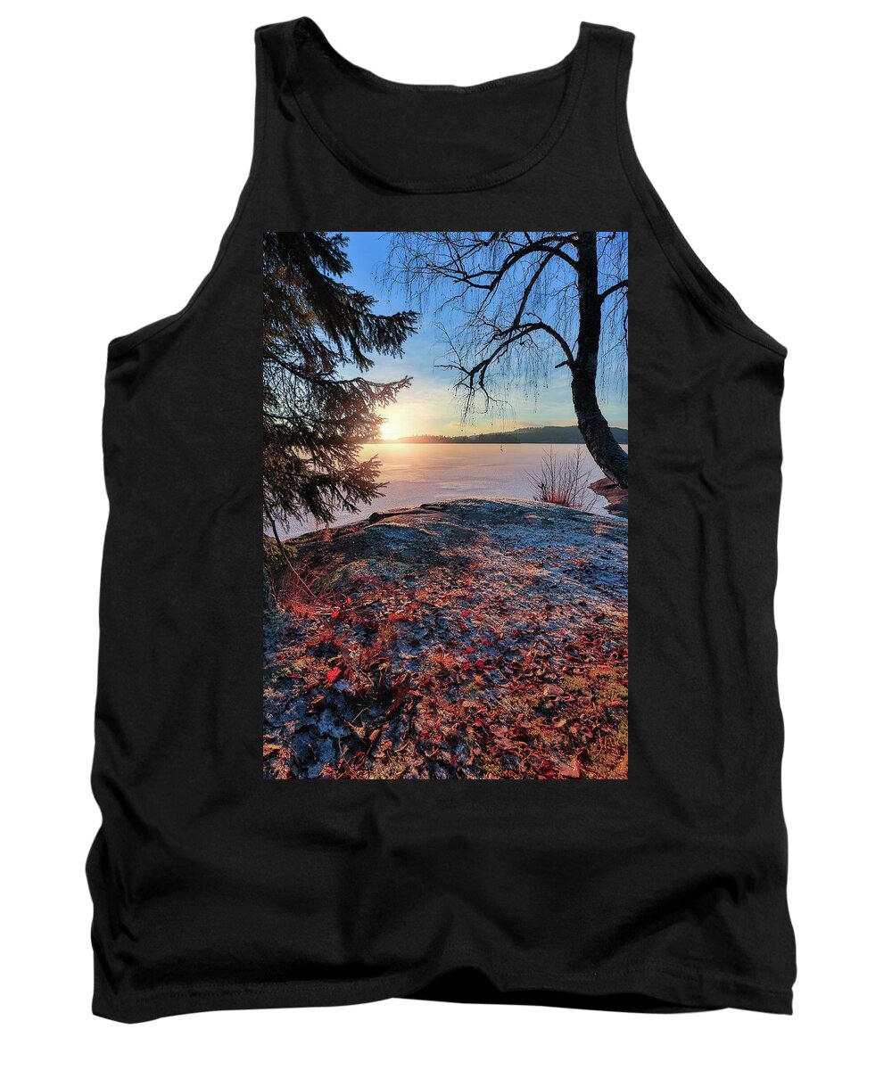 Afternoon Tank Top featuring the photograph Sunsets Creates Magic by Rose-Marie Karlsen