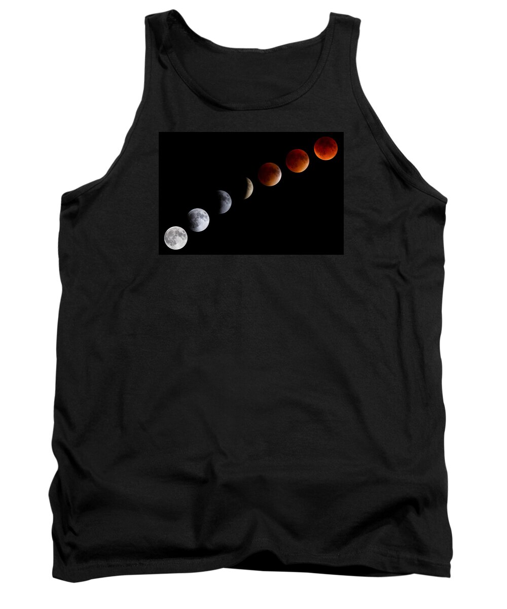 Blood Moon Tank Top featuring the photograph Super Blood Moon Eclipse by Brian Caldwell