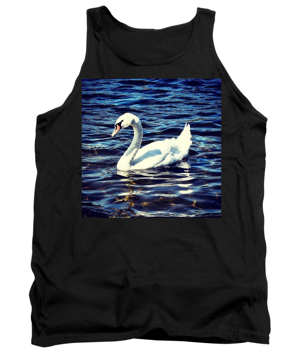 Beautiful Tank Top featuring the photograph Swann Of A Beauty by Richard Atkin