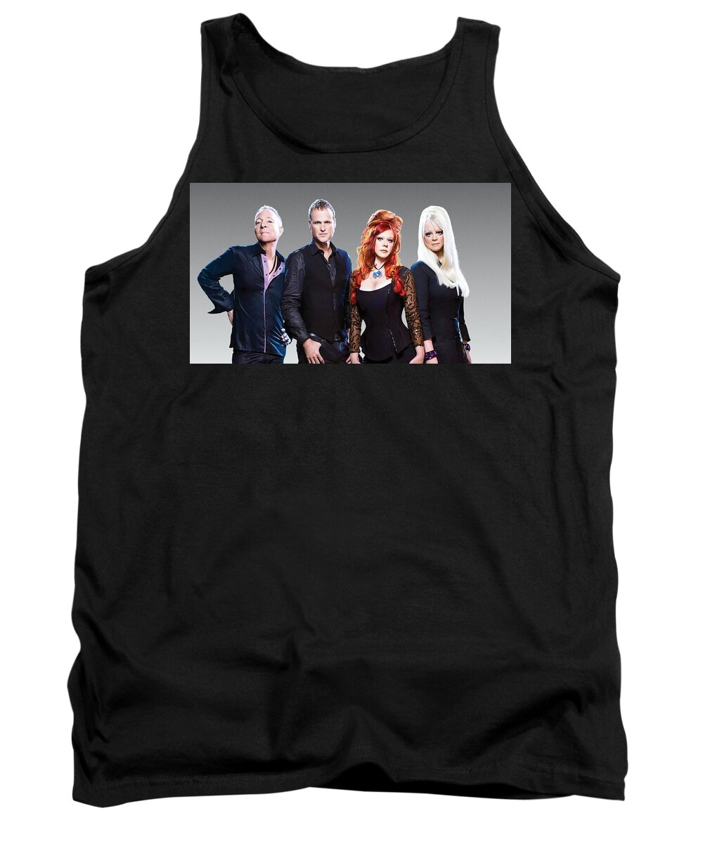 The B 52s Tank Top featuring the digital art The B 52s by Super Lovely