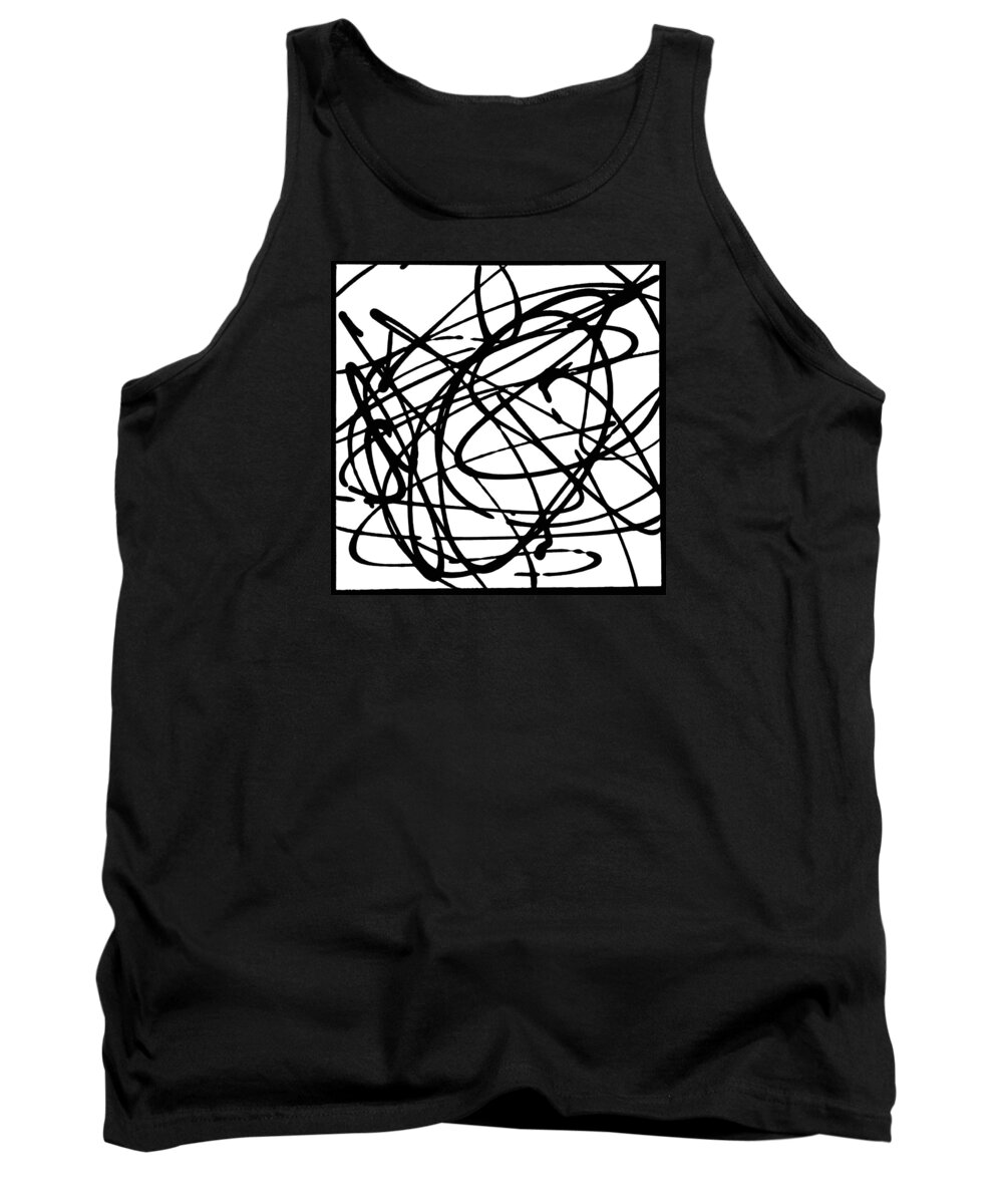 Abstract Tank Top featuring the painting The B-Boy As by Ismael Cavazos