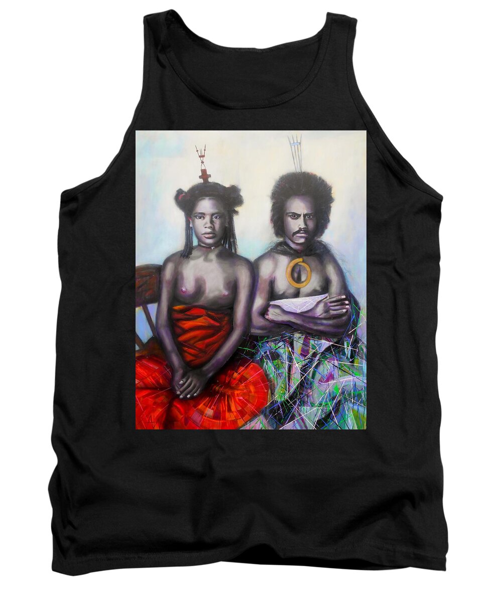 Art Tank Top featuring the painting The bride- LARGE WORK by Angie Wright