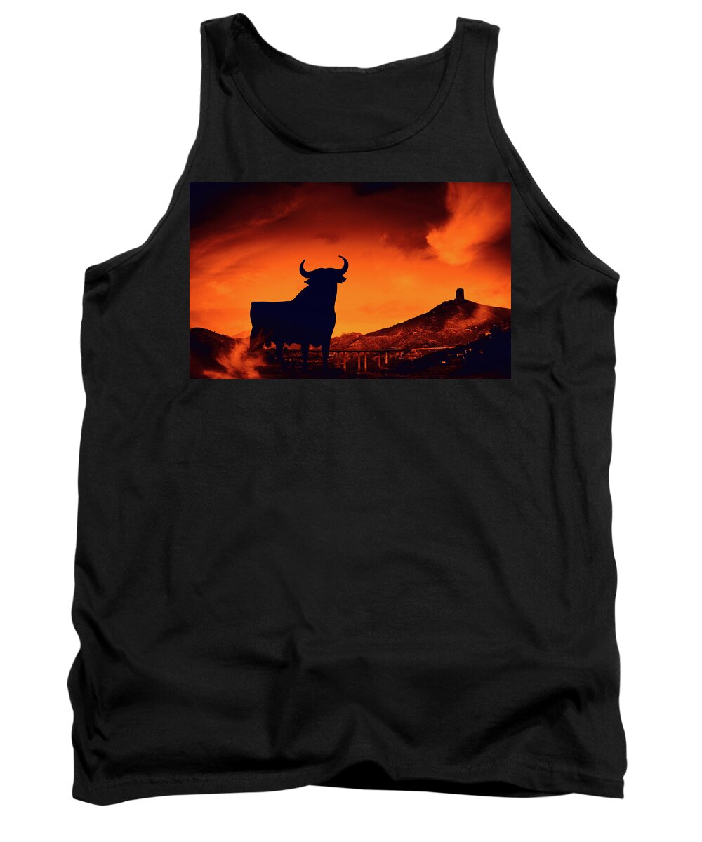 Bull Tank Top featuring the photograph Spanish by Tatiana Travelways