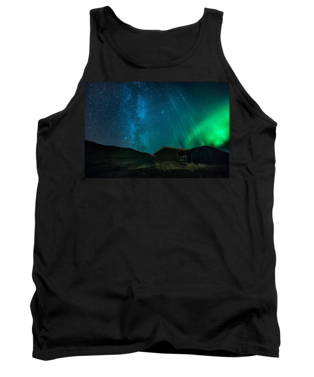 Cabin Tank Top featuring the photograph The cabin by Tor-Ivar Naess
