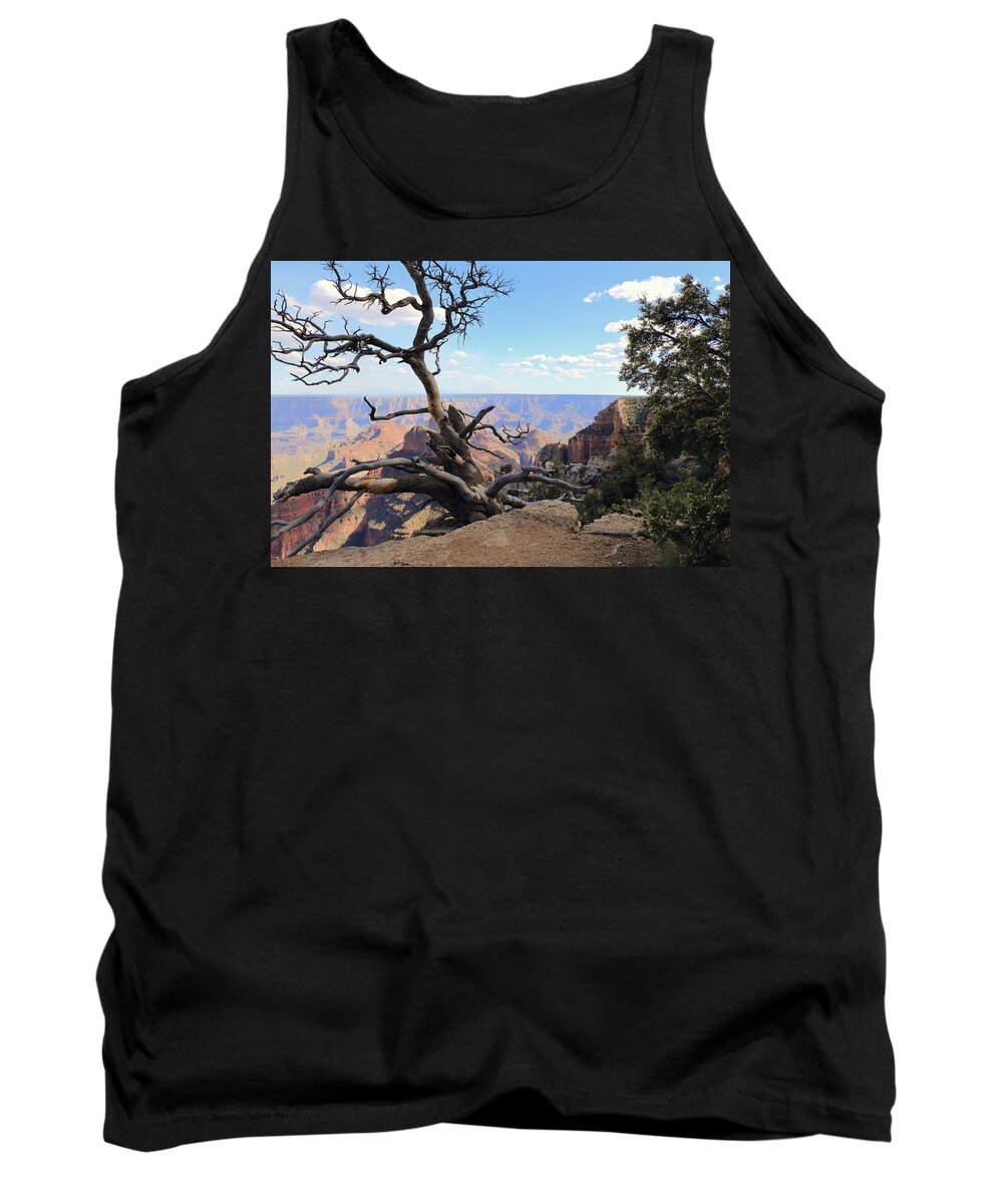 Dead Tree Tank Top featuring the photograph The Canyon's Edge by David Diaz