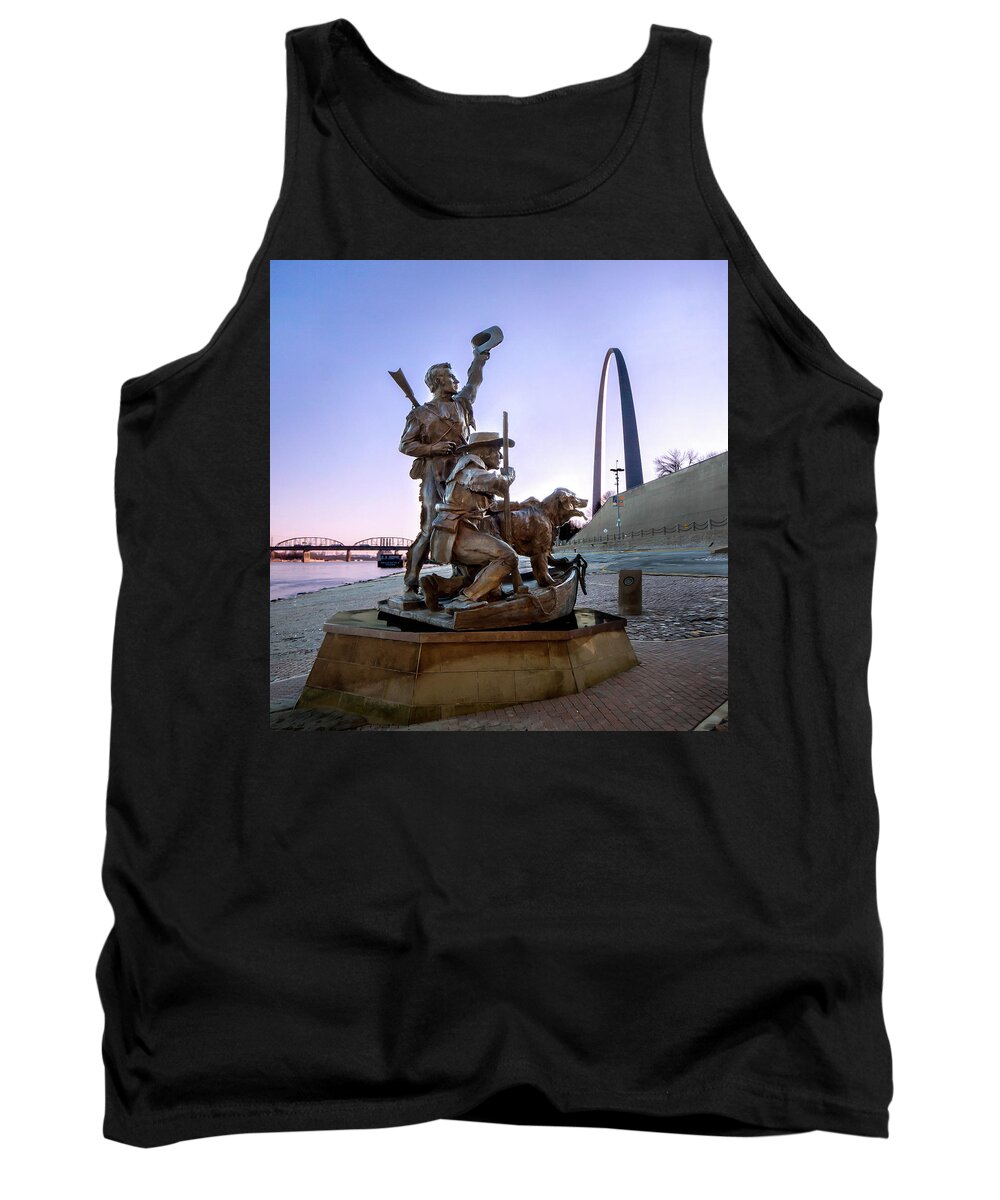 Lewis Tank Top featuring the photograph The Captain Returns with Arch by David Coblitz