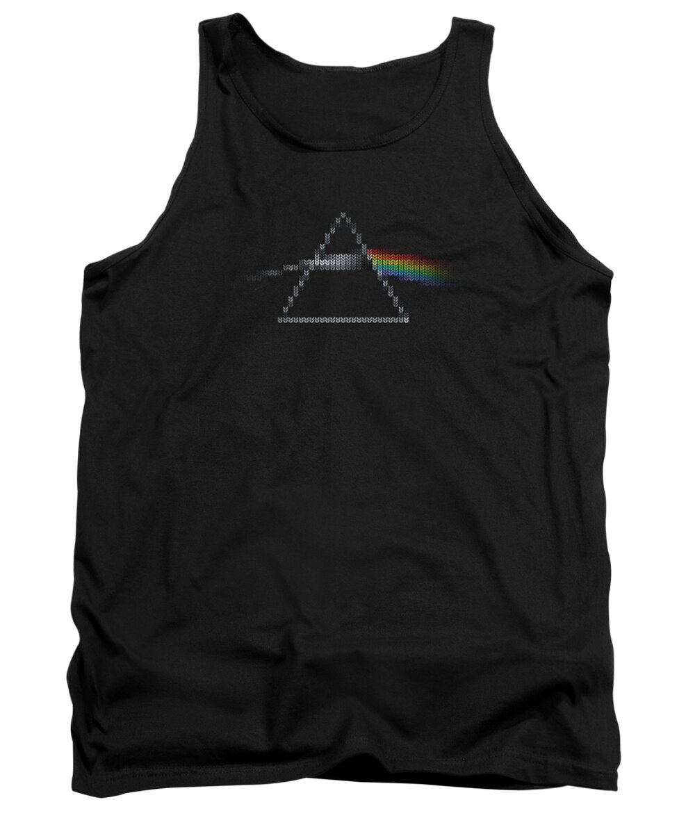 Ugly Christmas Tank Top featuring the digital art The Dark Side of The Ugly Christmas Sweater Cool Dark Side of the Moon Music Parody by Philipp Rietz