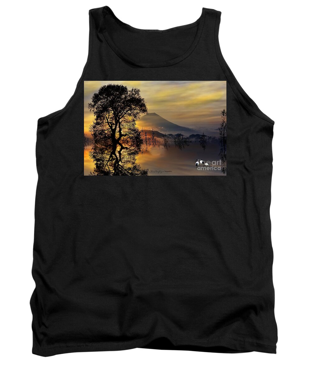 Landscape Tank Top featuring the digital art The Days Blank Slate by Chris Armytage