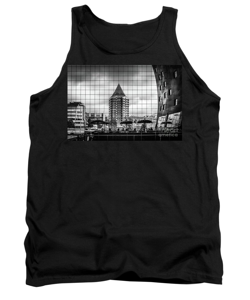 Rotterdam Tank Top featuring the photograph The glass windows of The Market Hall in Rotterdam by RicardMN Photography