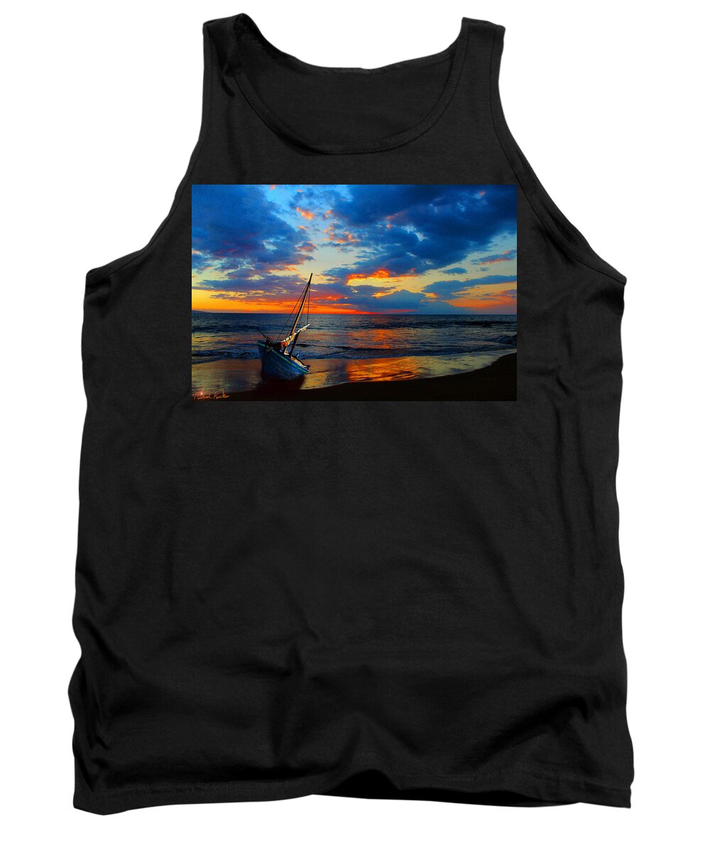 Shipwreck Tank Top featuring the photograph The Hawaiian Sailboat by Michael Rucker