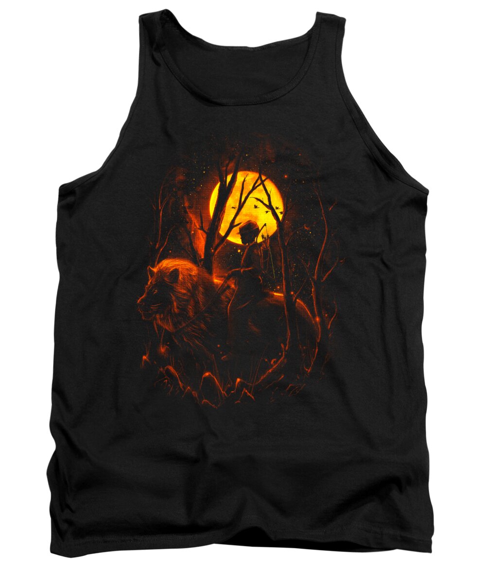 Animals Tank Top featuring the digital art The Hunter by Nicebleed 