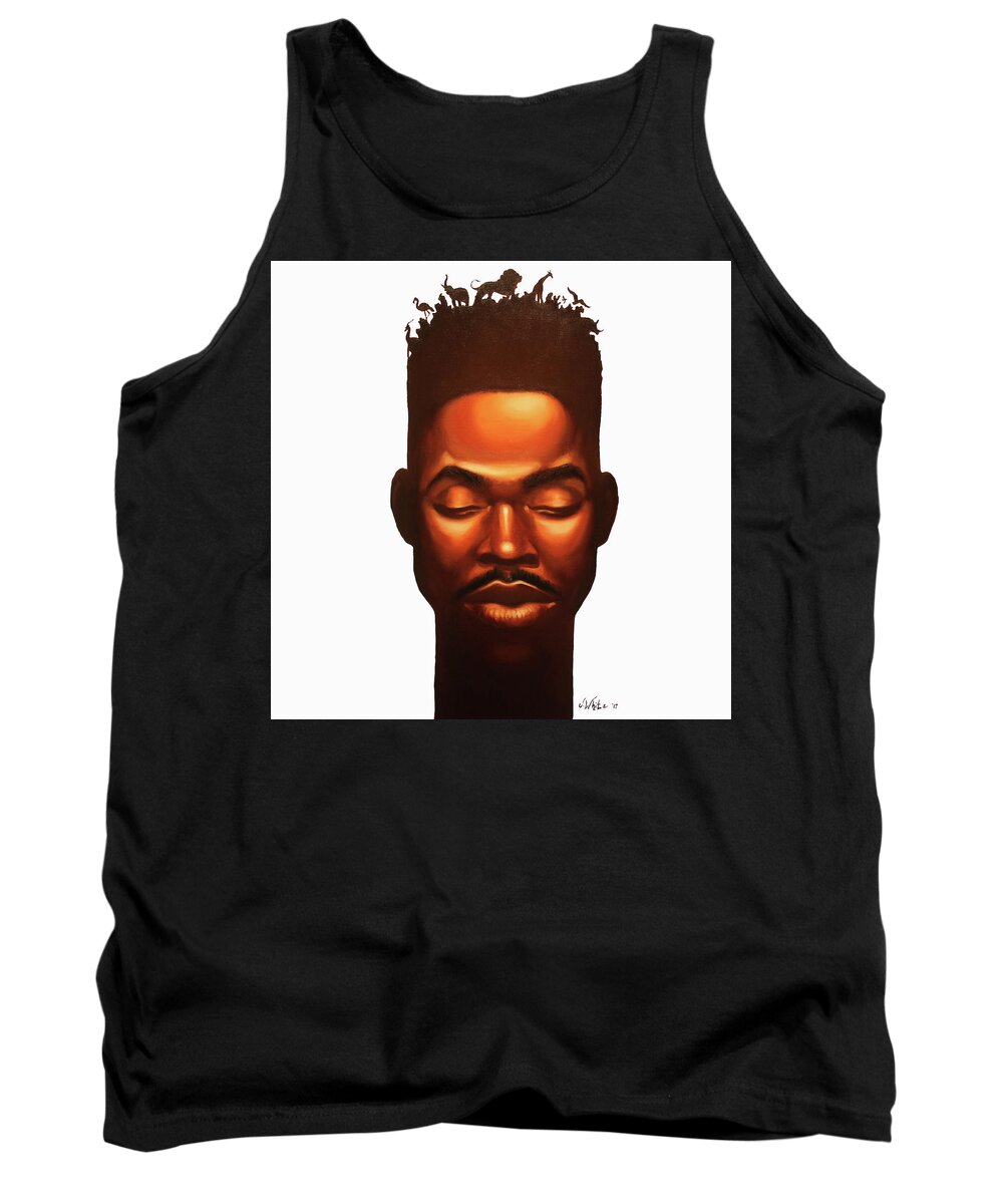 Strength Tank Top featuring the painting The Jungle by Jerome White