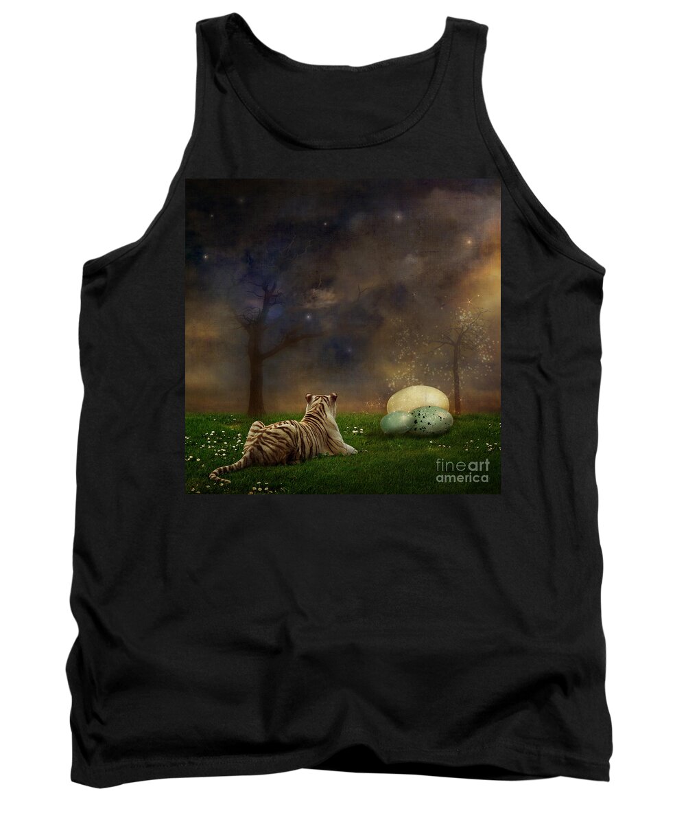 Tiger Tank Top featuring the photograph The magical of life by Martine Roch