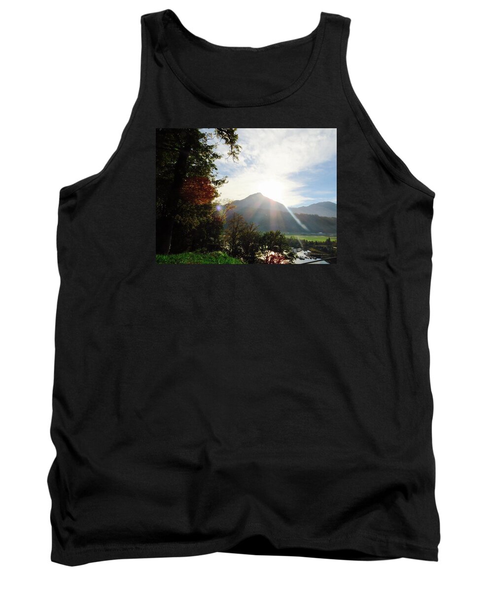 Alps Tank Top featuring the photograph The Mountain's Halo by Amanda S Leek