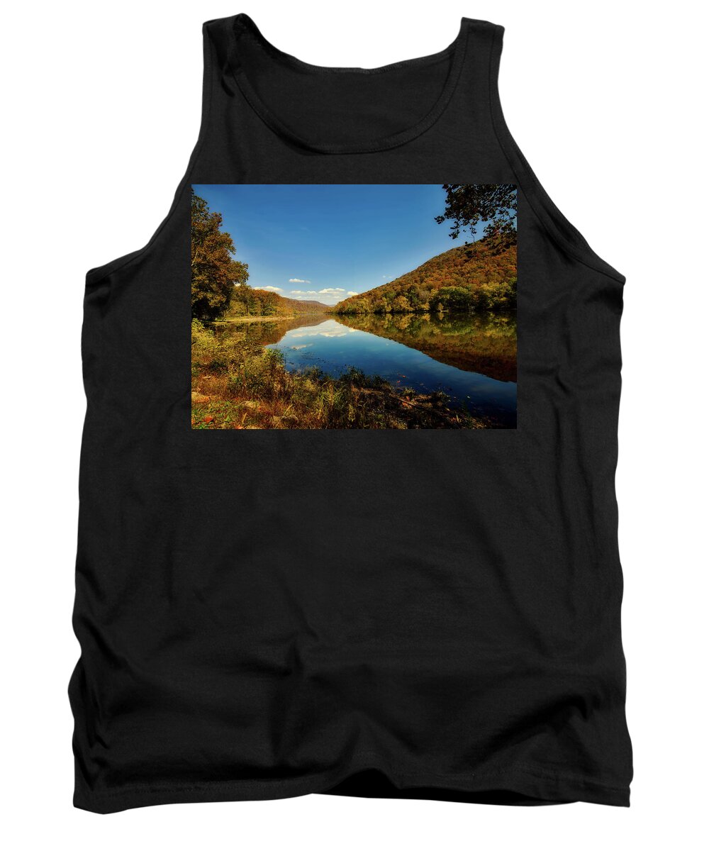 New River Tank Top featuring the photograph The New River in Autumn by Mountain Dreams