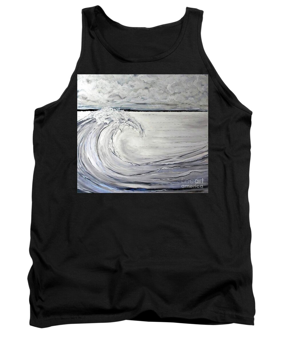 Sea Tank Top featuring the mixed media The Rogue One by Tracey Lee Cassin