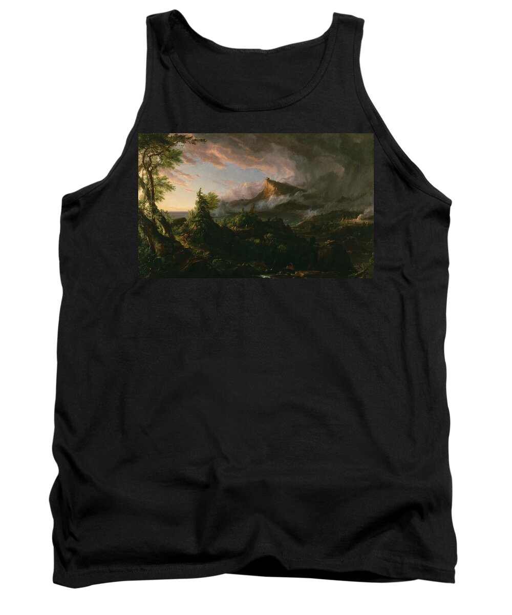 Thomas Cole Tank Top featuring the painting The Savage State by Thomas Cole
