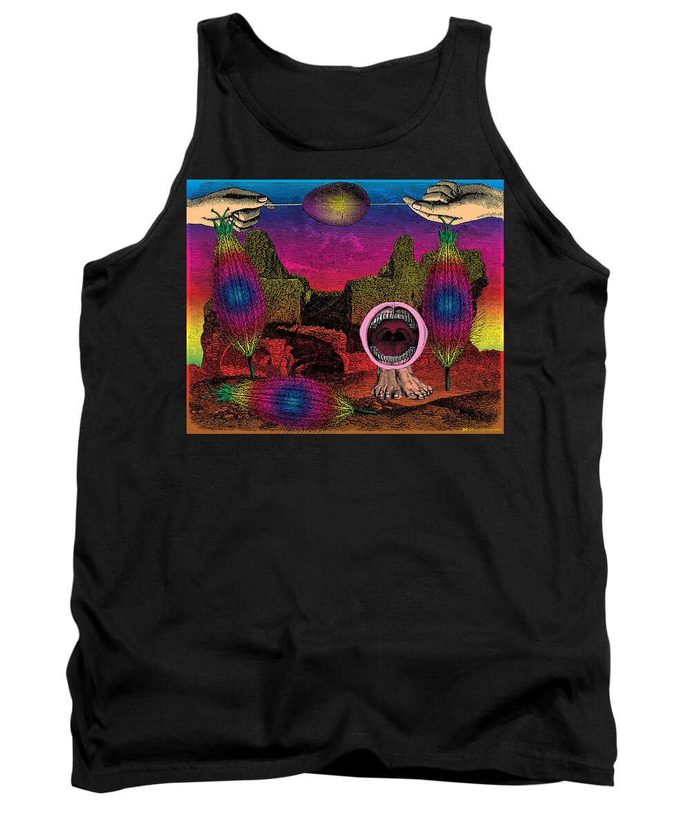 Song Tank Top featuring the digital art The Seed-pod Song by Eric Edelman