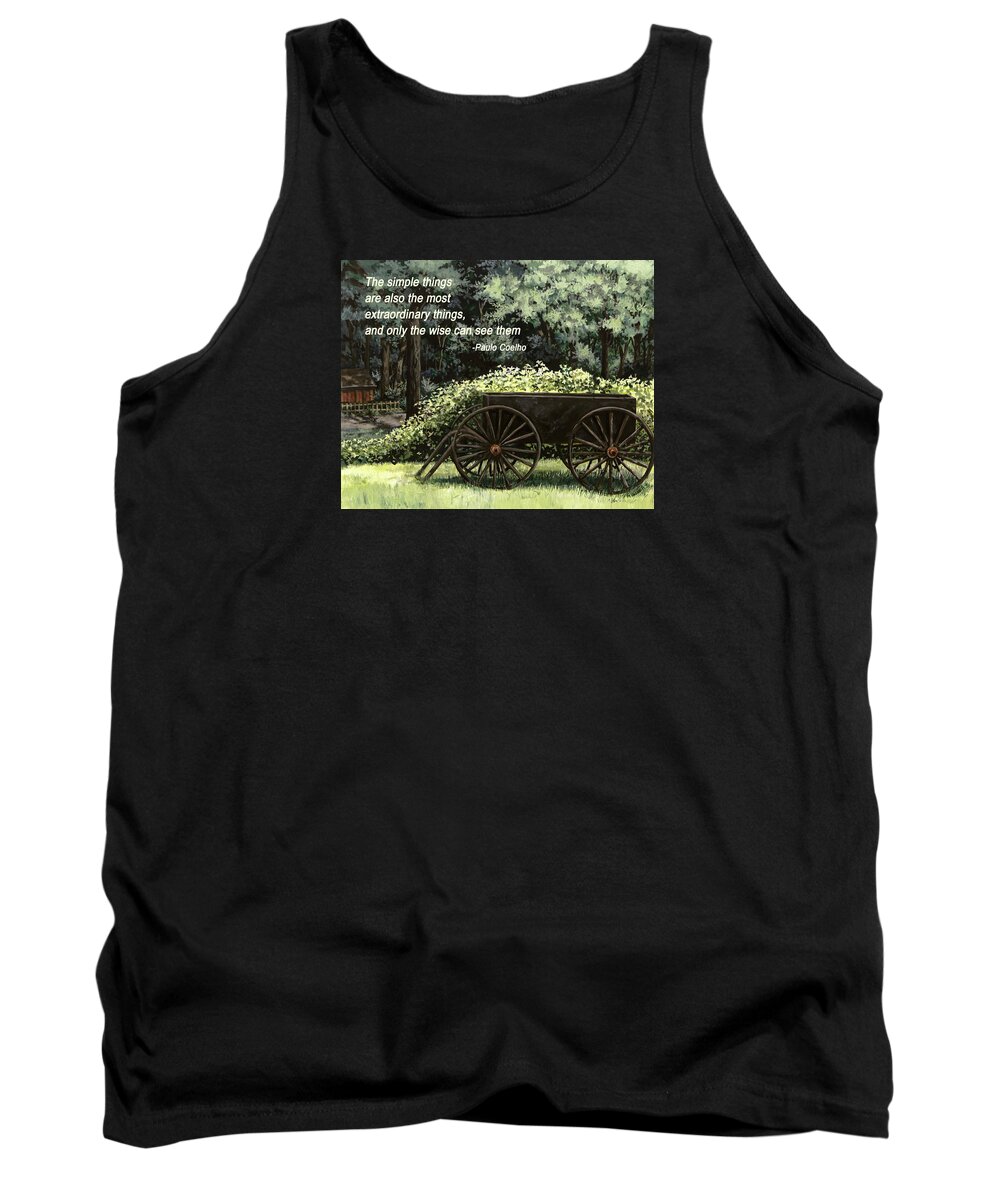 Simple Things Tank Top featuring the digital art The Simple Things by Mary Palmer
