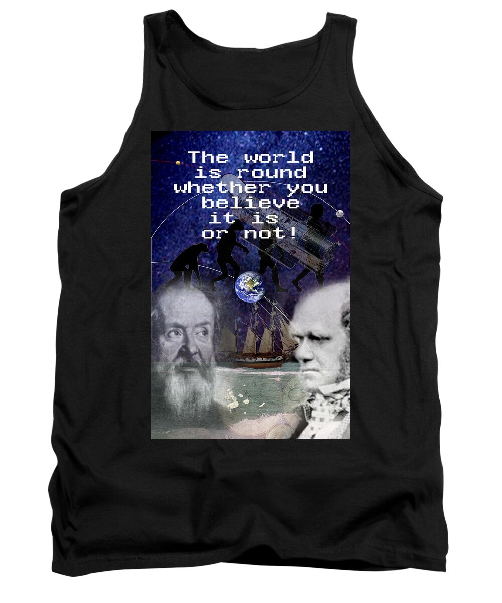 Poster Tank Top featuring the digital art The World is Round by Steve Karol