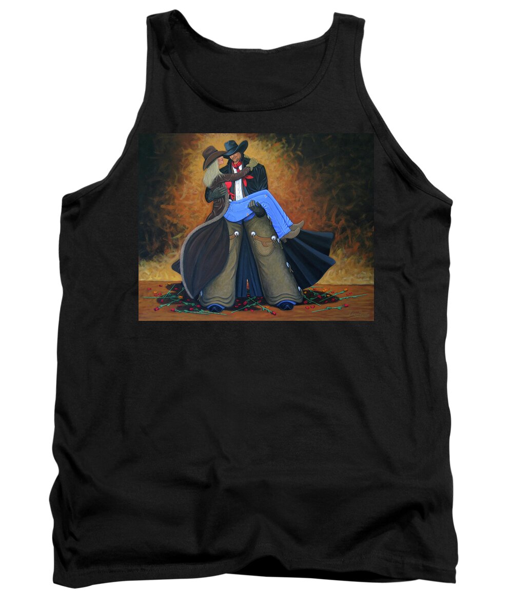  Cowgirl Tank Top featuring the painting Threshold by Lance Headlee