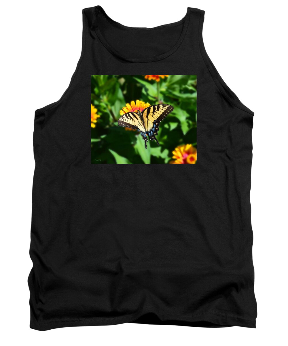 Butterfly Tank Top featuring the photograph Tiger Swallowtail Butterfly by Kathy Kelly