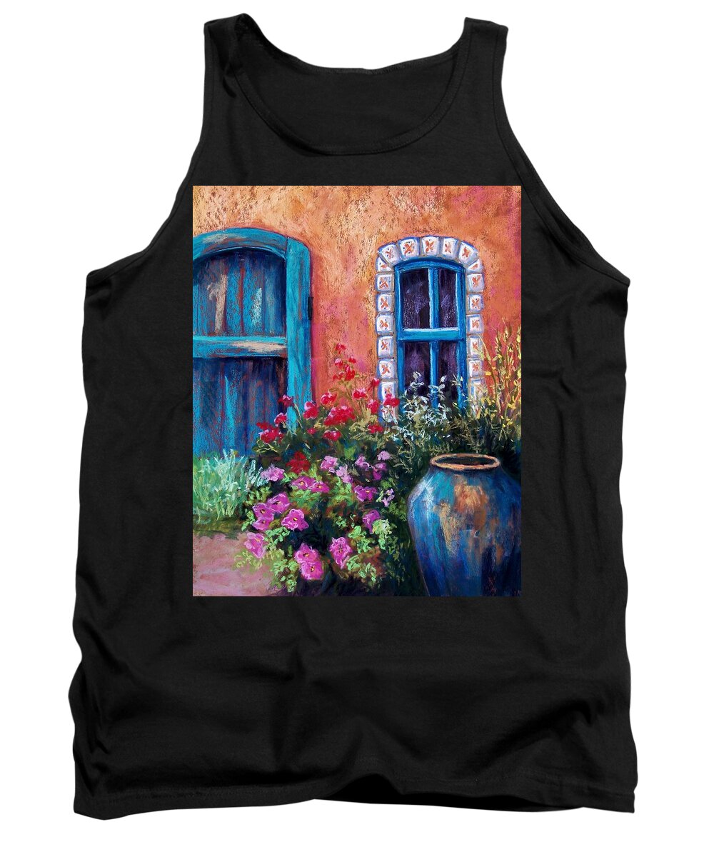 Landscape Tank Top featuring the pastel Tiled Window by Candy Mayer