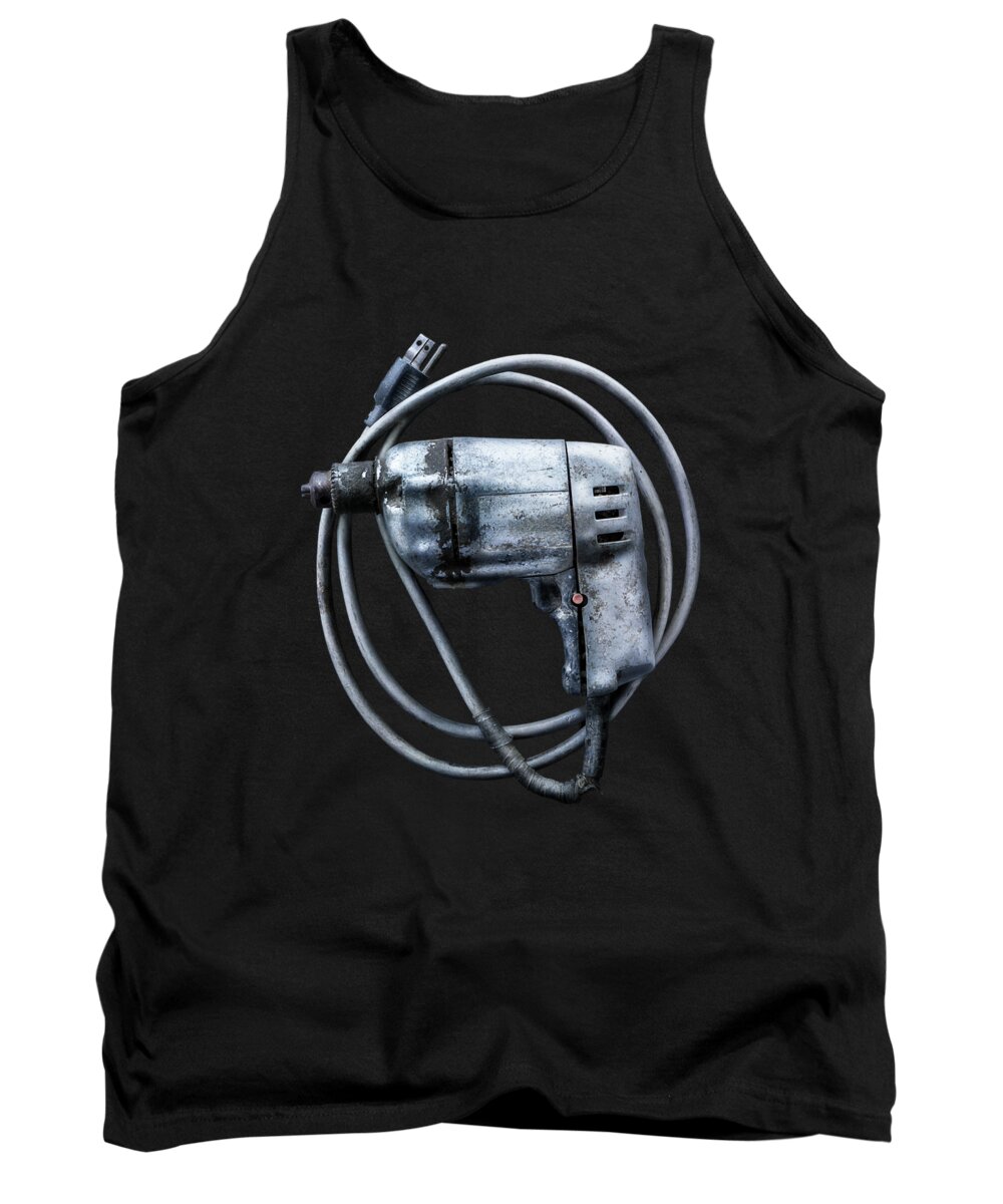 Antique Tank Top featuring the photograph Tools On Wood 30 on BW by YoPedro