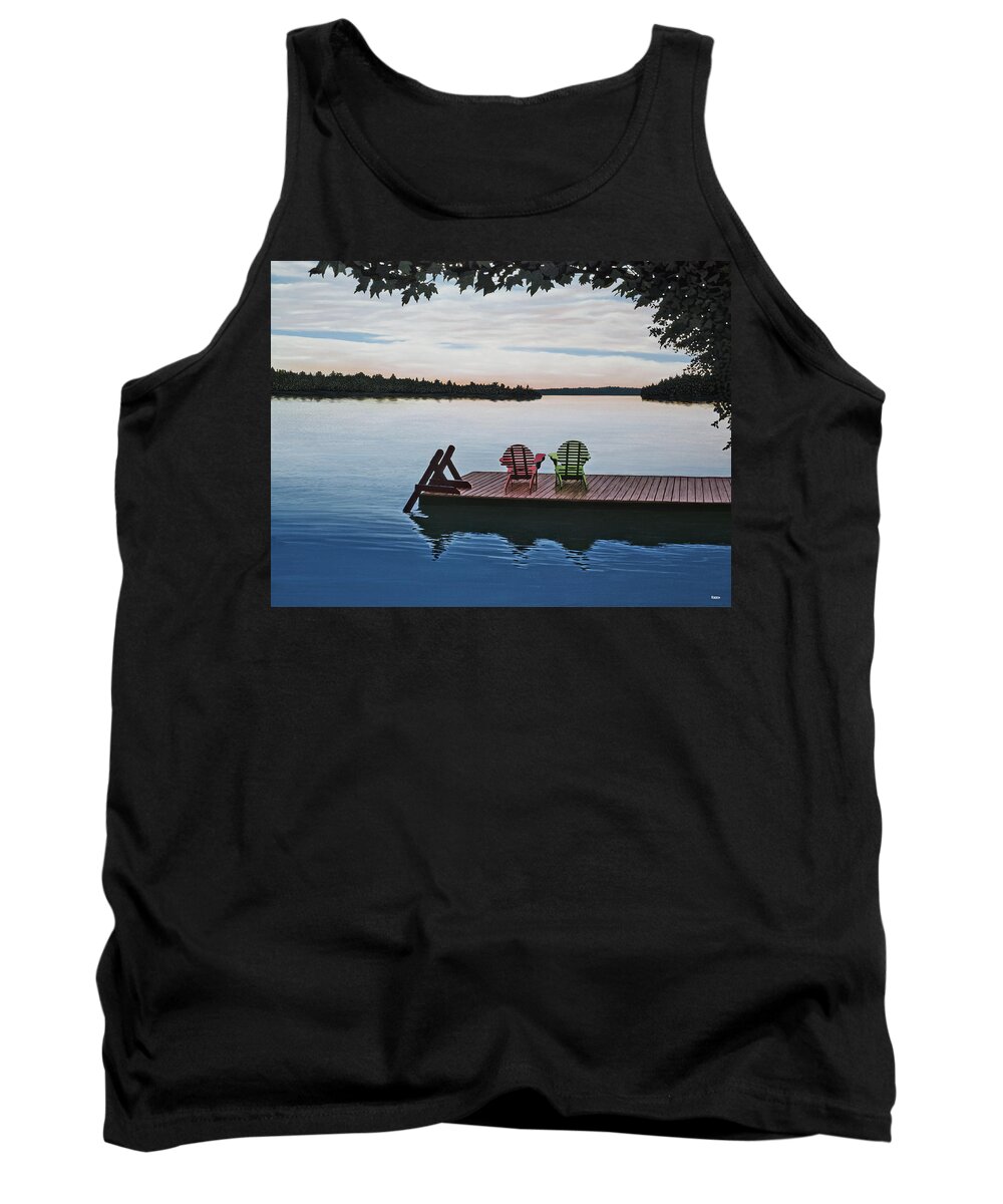 Landscapes Paintings Tank Top featuring the painting Tranquility by Kenneth M Kirsch