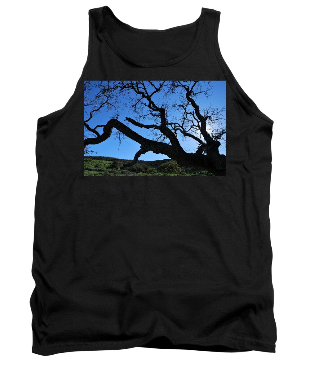 Tree Tank Top featuring the photograph Tree in Rural Hills - Silhouette View by Matt Quest