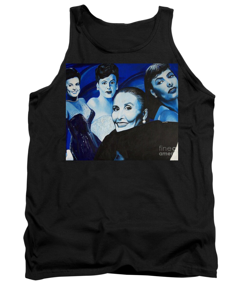 Portraits Tank Top featuring the painting Tribute to Lena Horne by Michelle Brantley