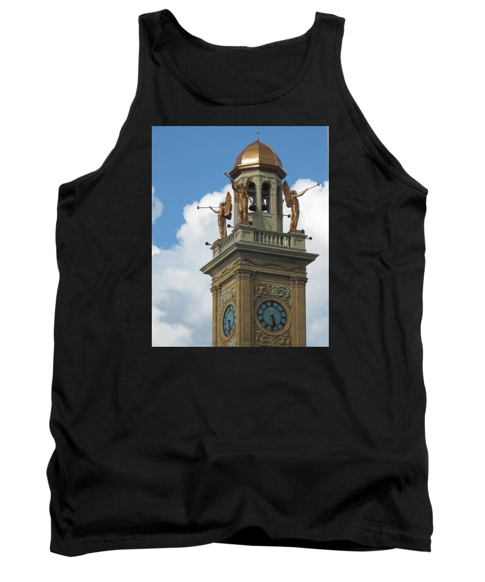 Trumpet Tank Top featuring the photograph Trumpeting Angels by Carolyn Jacob