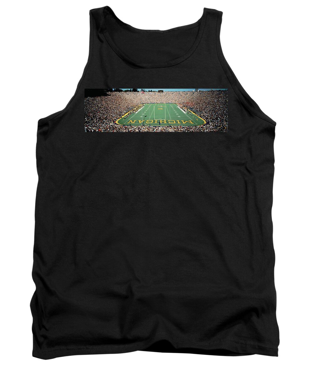 Photography Tank Top featuring the photograph University Of Michigan Stadium, Ann by Panoramic Images