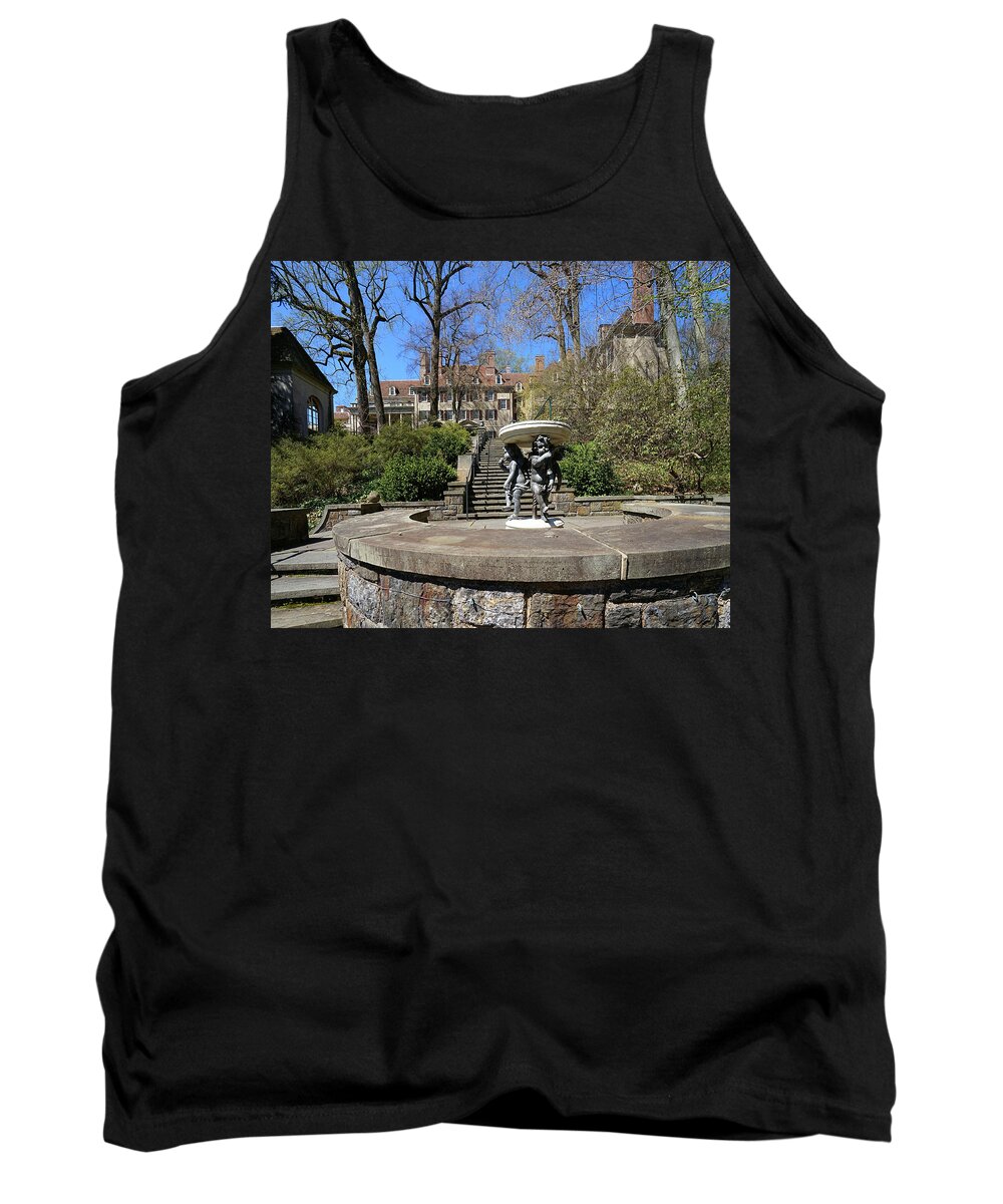 Winterthur Tank Top featuring the photograph Up the Stairs, Winterthur #4964 by Raymond Magnani