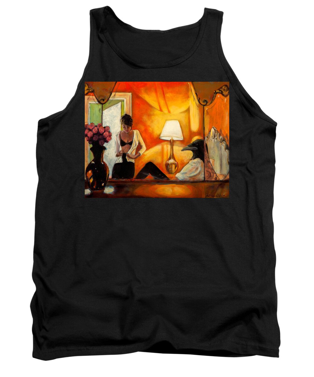 Couple Tank Top featuring the painting Valentine's Day by Jason Reinhardt