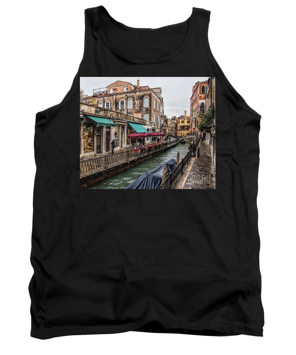 Venice Tank Top featuring the photograph Venice 'Streets' by Shirley Mangini