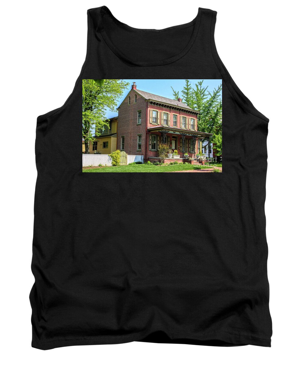 Borough Of West Chester Tank Top featuring the photograph Victorian Style Brick House by Sandy Moulder