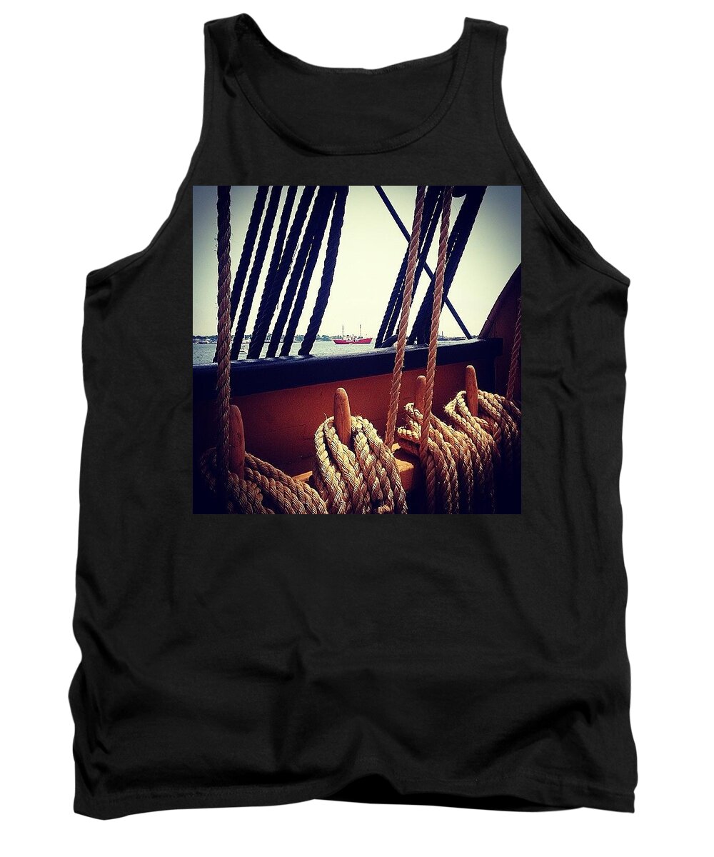 Boats Tank Top featuring the photograph Historic View of Modern Wonders by Kate Arsenault 