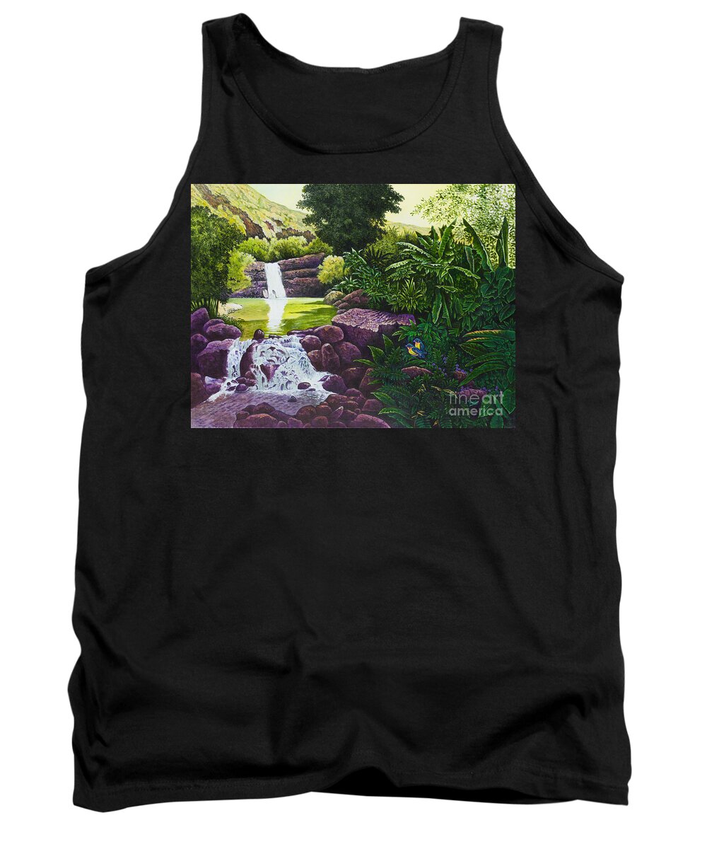 Hawaii Tank Top featuring the painting Visions of Paradise X by Michael Frank