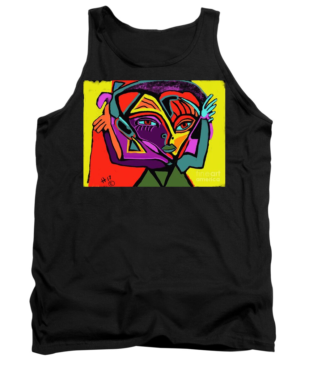  Tank Top featuring the digital art Voodoo by Hans Magden