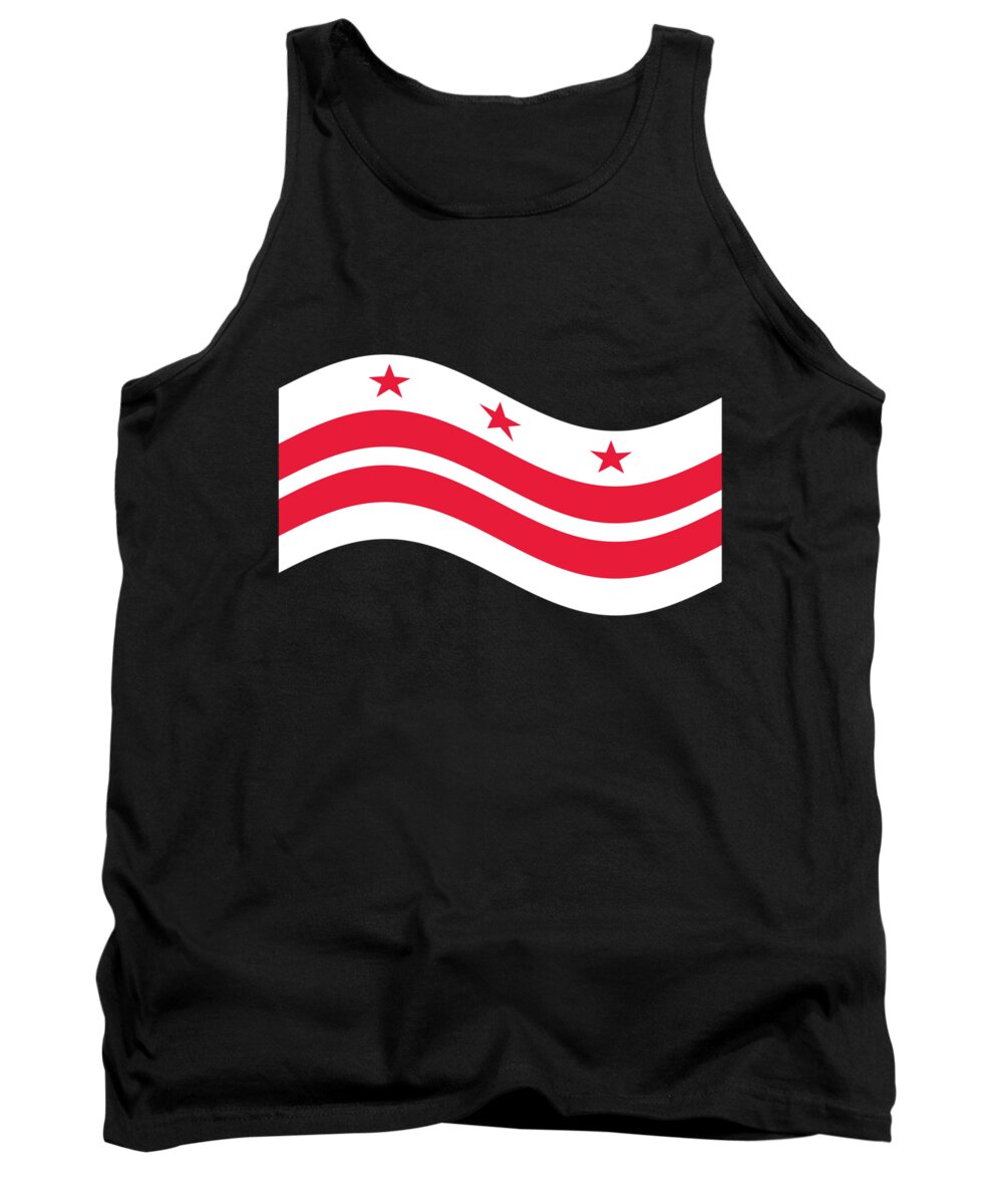 Banner Tank Top featuring the digital art Waving District Of Columbia Flag by Frederick Holiday