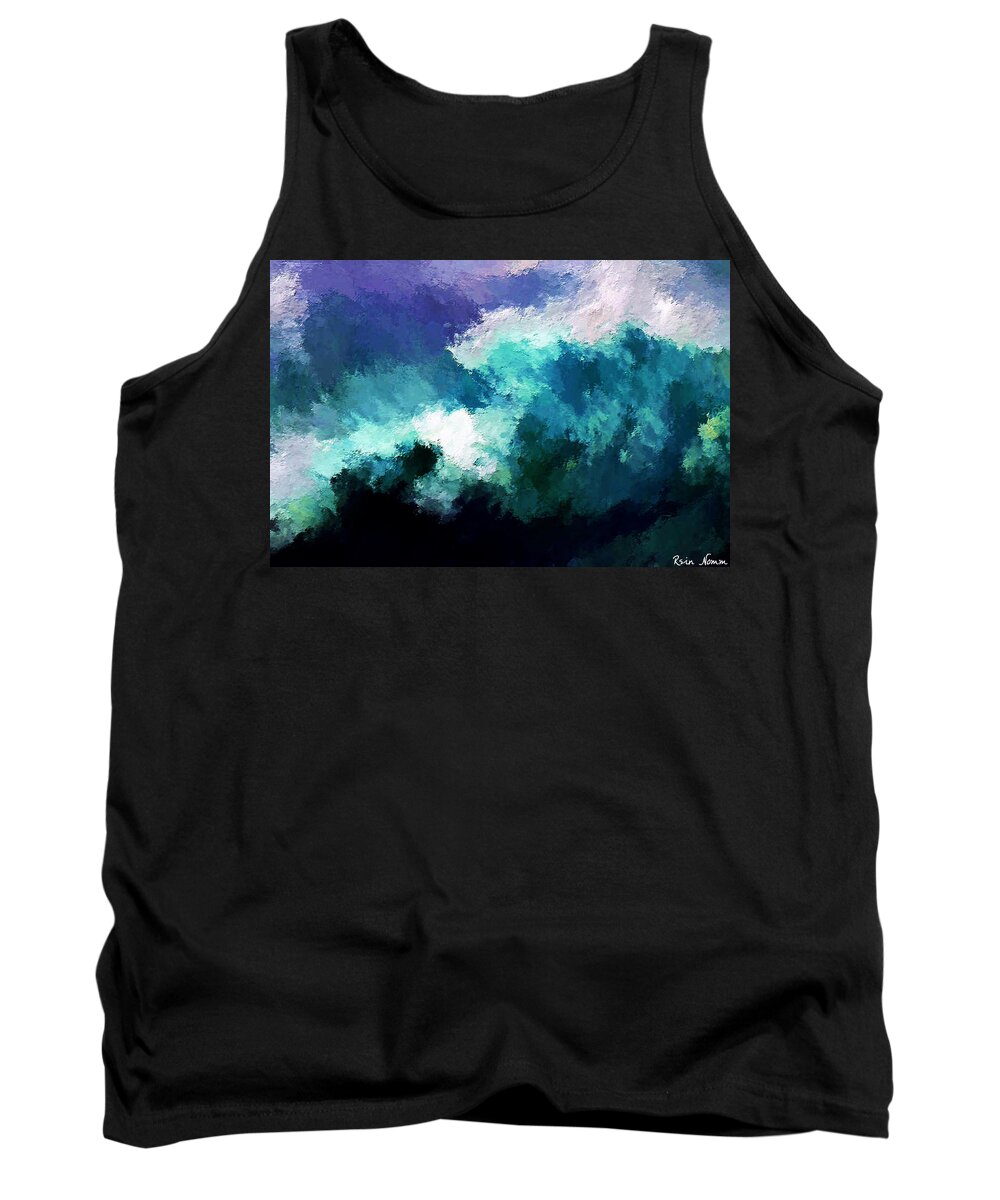 Breaking Waves Tank Top featuring the digital art Weathering the Storm by Rein Nomm