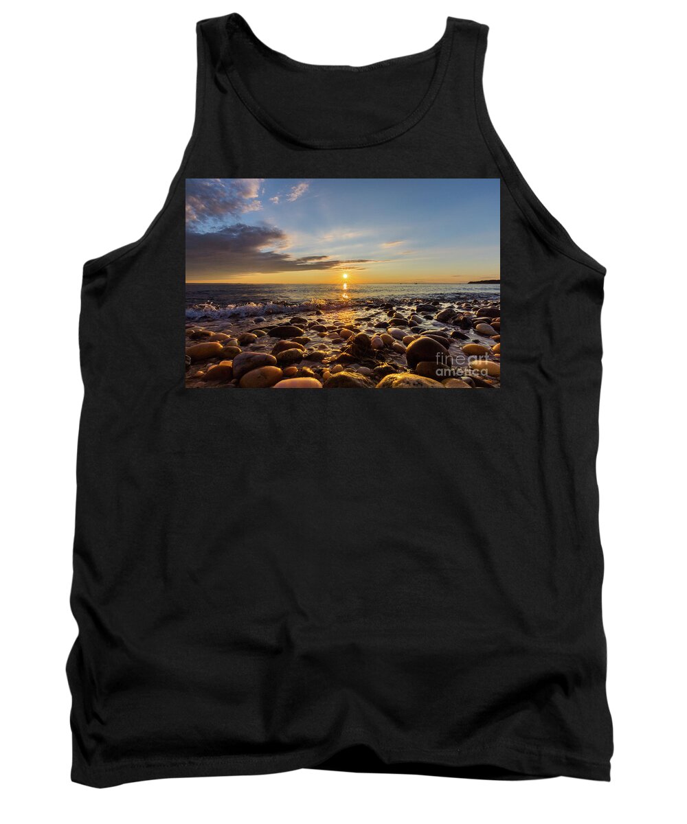 Shore Tank Top featuring the photograph West Meadow Sunset by Sean Mills