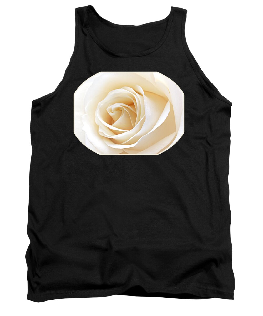 Rose Tank Top featuring the photograph White Rose Heart by Gill Billington
