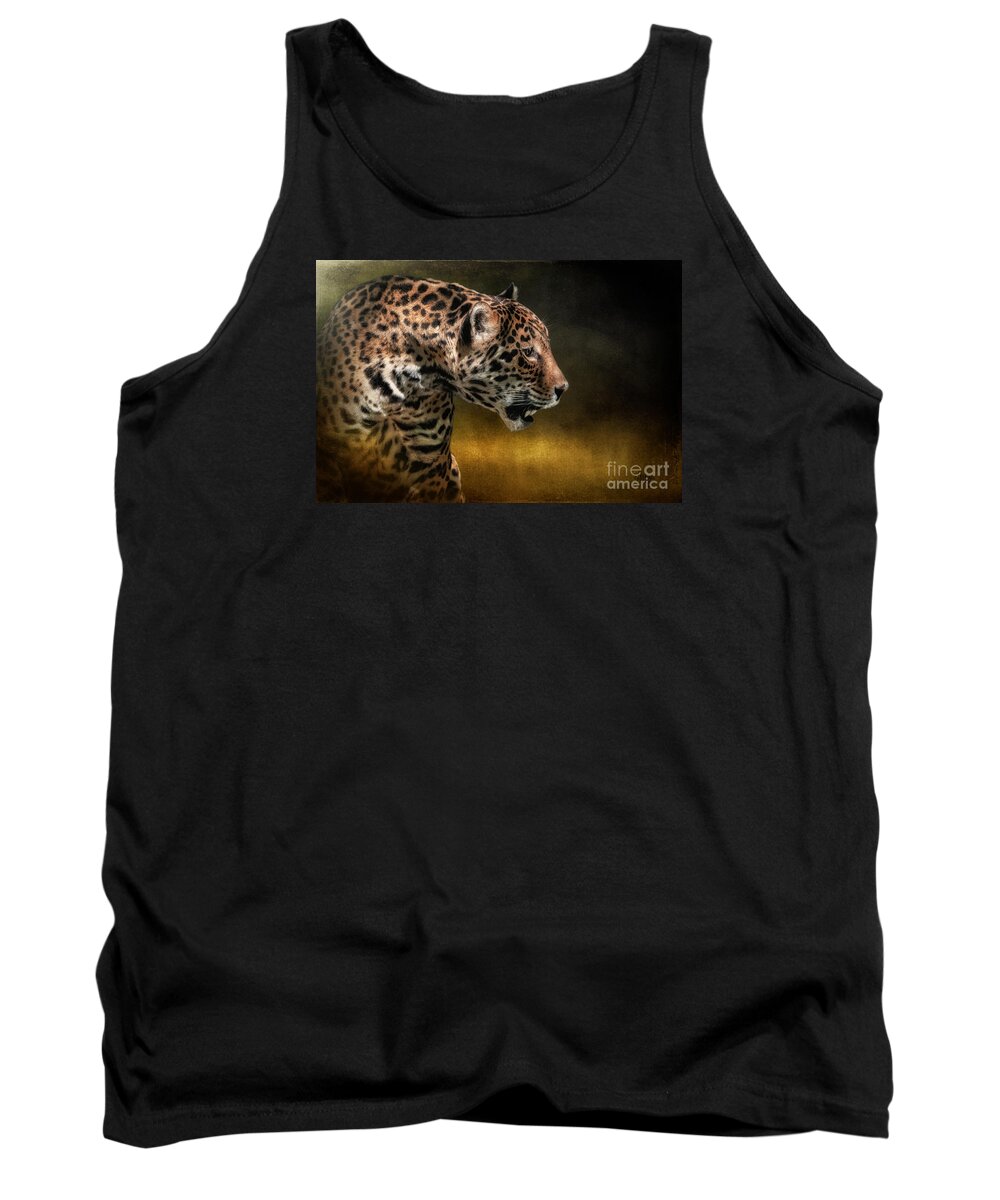 Jaguar Tank Top featuring the photograph Who Goes There by Lois Bryan