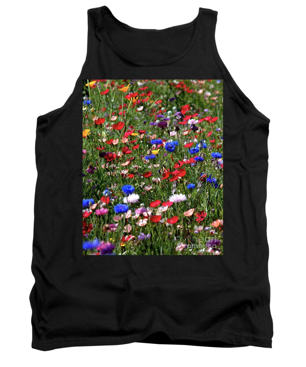 Flowers Tank Top featuring the photograph Wild Flower Meadow 2 by Baggieoldboy