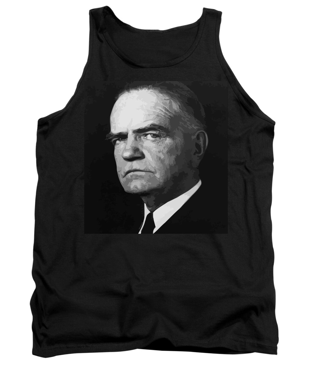 Bull Halsey Tank Top featuring the digital art William Bull Halsey by War Is Hell Store