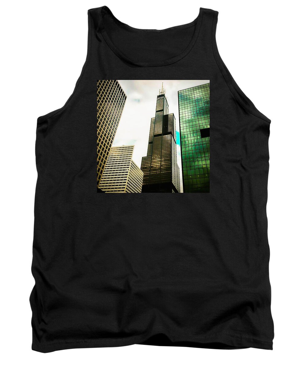Sear Tower Tank Top featuring the photograph Willis Tower Chicago by Britten Adams